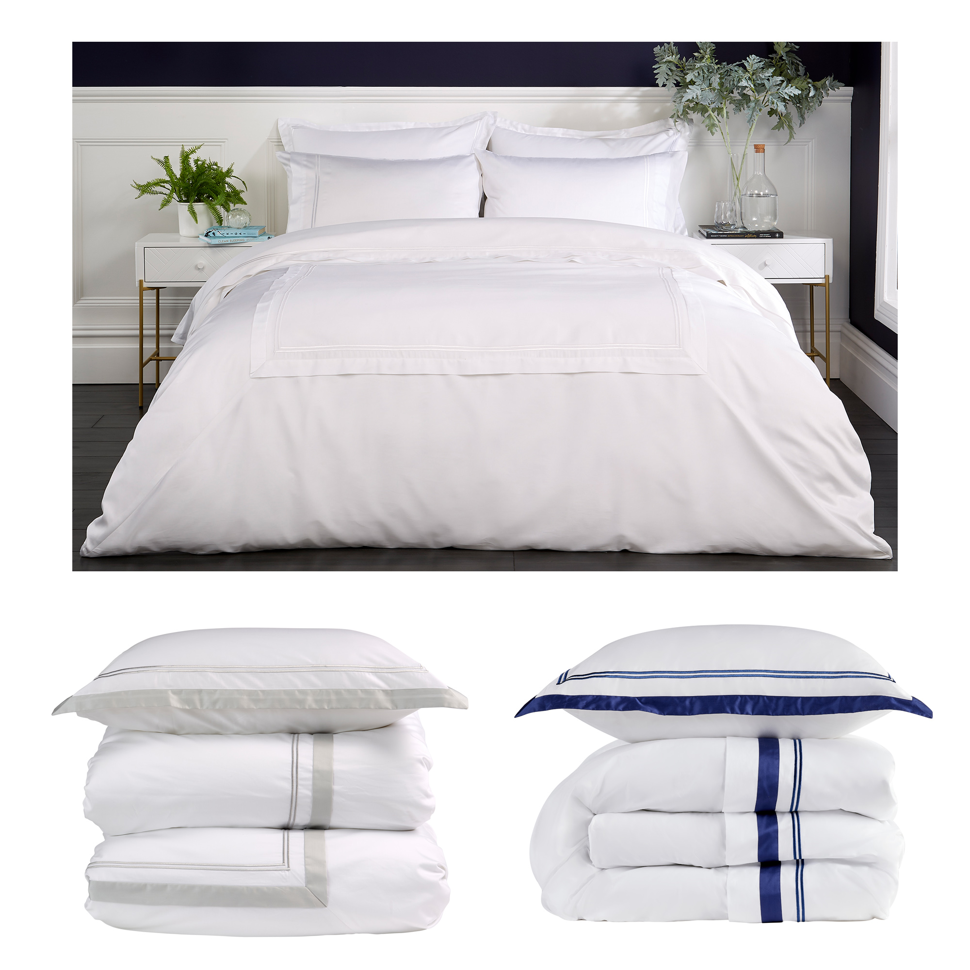 Christy Duvet Cover Sets Coniston 100 Cotton Sateen Single Double Super King eBay